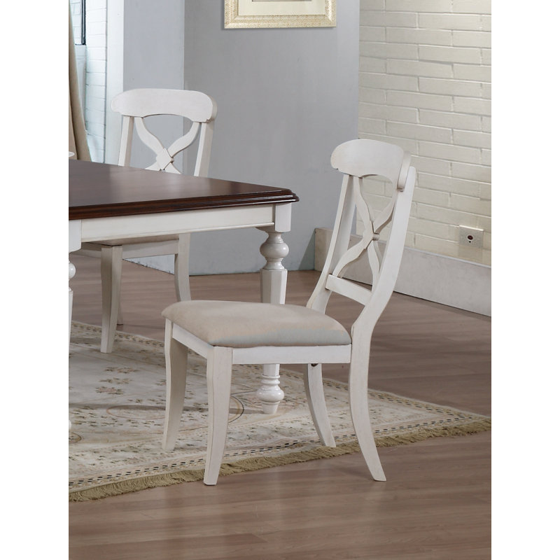 Birch Lane™ Elick Upholstered Solid Wood Cross Back Side Chair